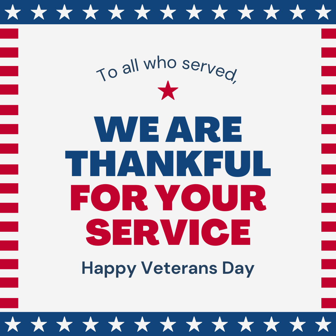 All Libraries Closed for Veterans Day 