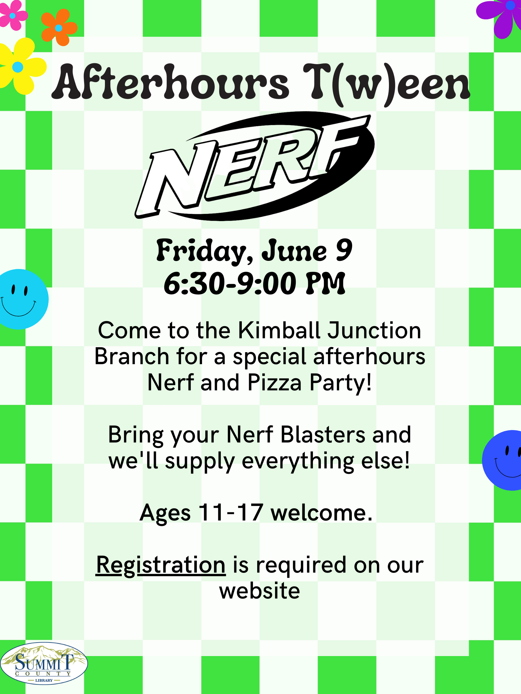Afterhours T(w)een Nerf and Pizza Night at the Kimball Junction Library!
