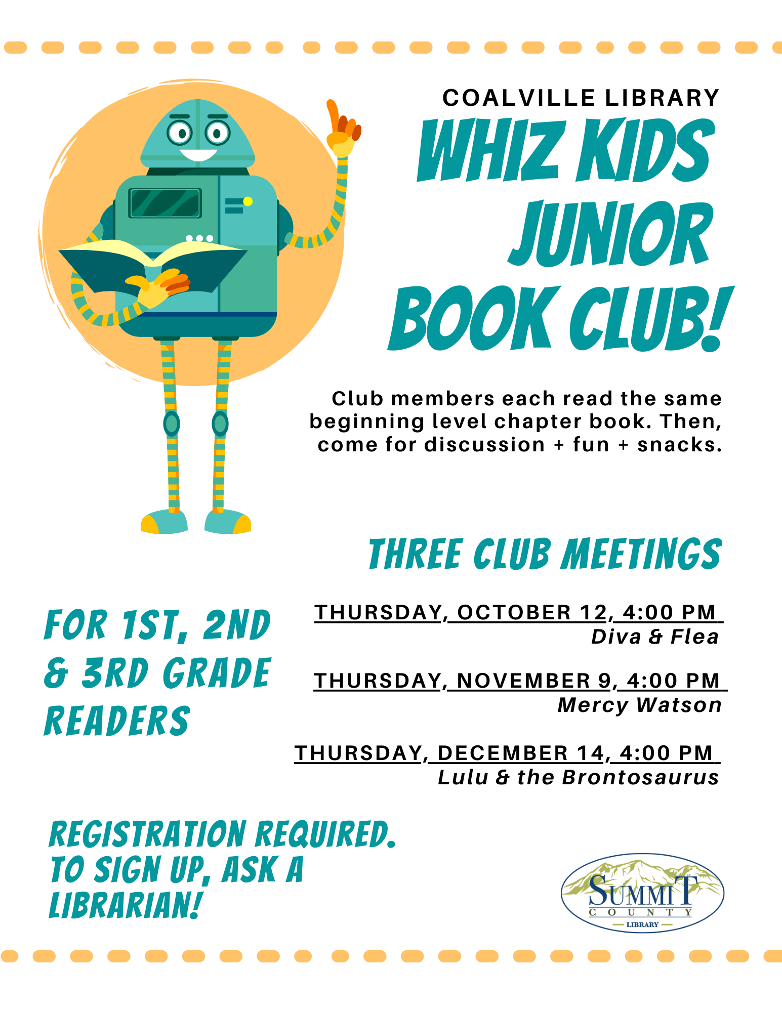Whiz Kids Junior Book Club at Coalville