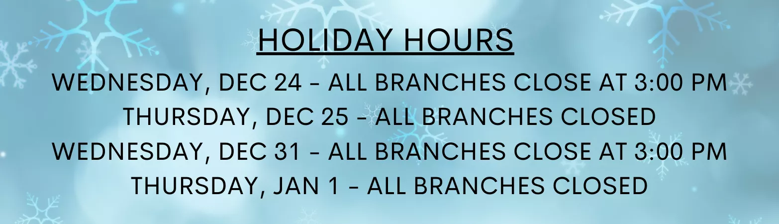 Holiday Closure Info