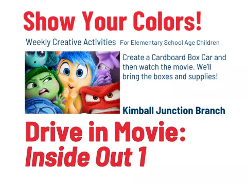 Kid's "Drive-In Movie" at the Kimball Junction Branch
