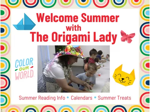 Welcome Summer with the Origami Lady at the Kimball Junction Branch