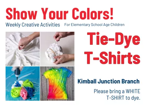 Kid's Tie-Dye T-Shirts at the Kimball Junction Branch