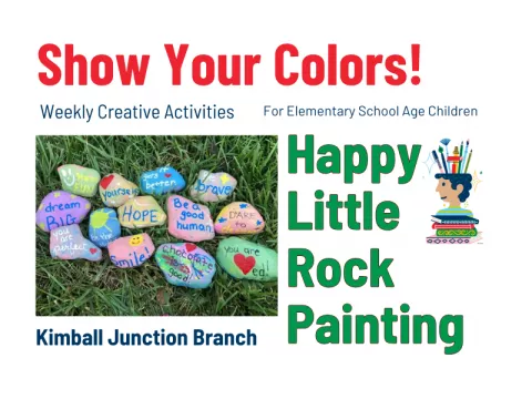 Happy Little Rock Painting at the Kimball Junction Branch