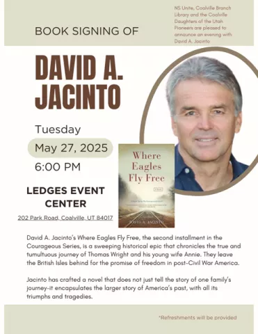 Author David Jacinto at the Ledges Event Center