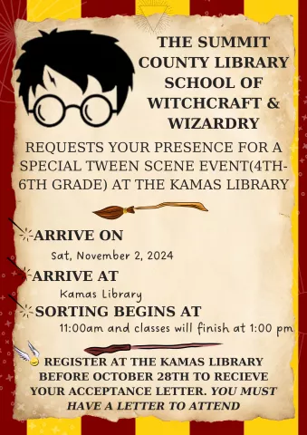 Tween Scene: Summit County Library School of Witchcraft and Wizardry