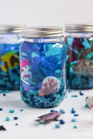 Teen Craft at the Kimball Junction Branch: DIY Aquarium in a Jar